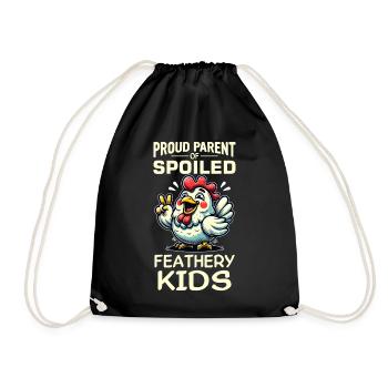 Poulets Poulets - Sac de sport léger - noir - Devant