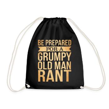 Grumpy Old Man Grumpy - Drawstring Bag - black - Front