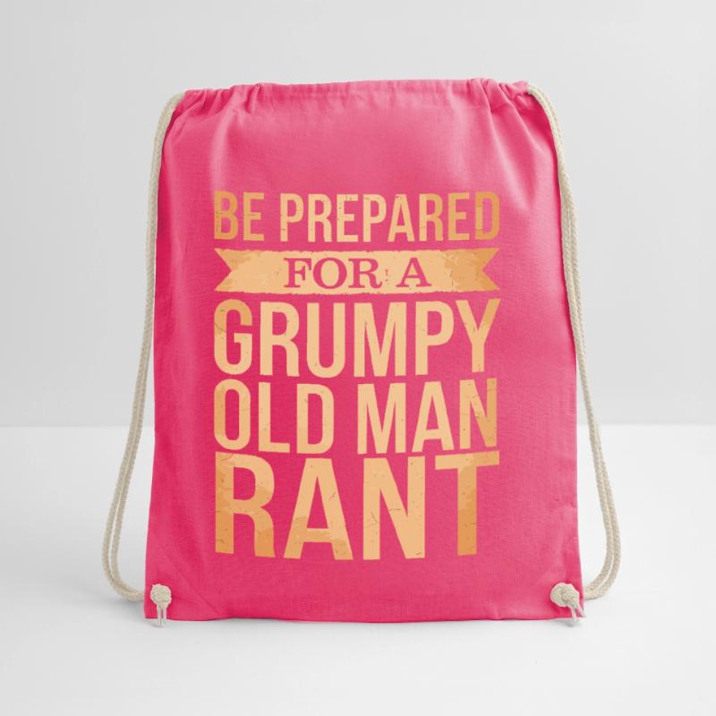 Grumpy Old Man Grumpy Drawstring Bag
