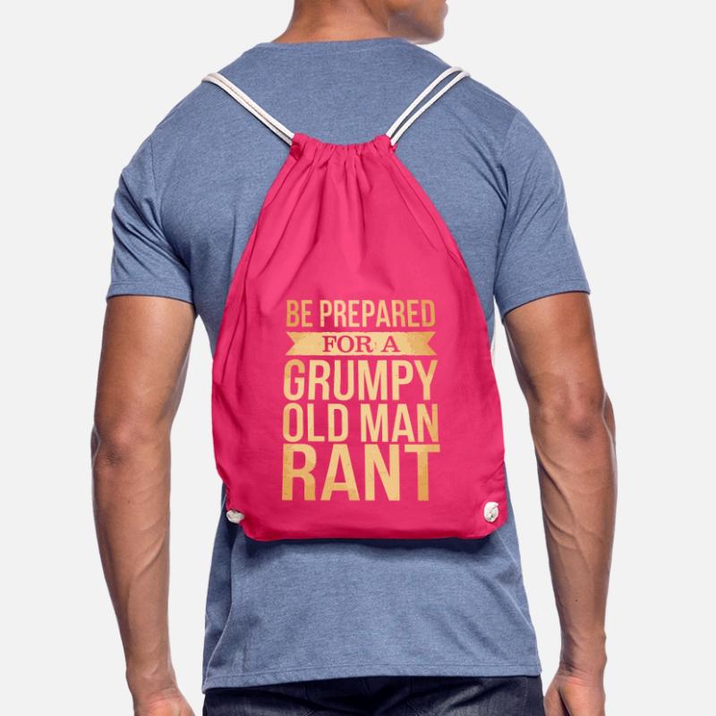 Grumpy Old Man Grumpy Drawstring Bag