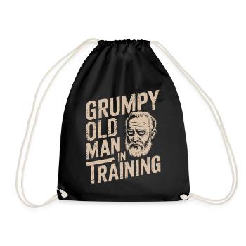 Grumpy Old Man Grumpy - Drawstring Bag - black - Front