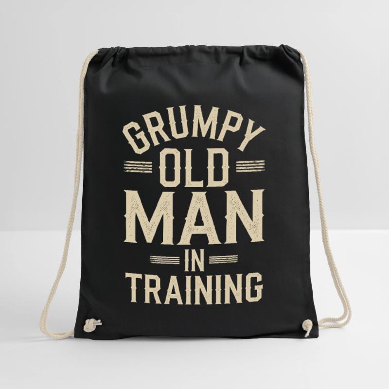 Grumpy Old Man Grumpy Drawstring Bag