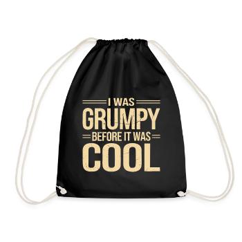 Grumpy Old Man Grumpy - Drawstring Bag - black - Front