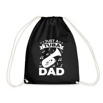 Tuba Vater - Turnbeutel - Schwarz - Vorne