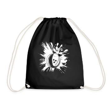 Bowling Strike - Drawstring Bag - black - Front