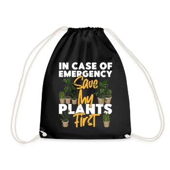 Plant Lover Gardening In Case Of - Drawstring Bag - black - Front