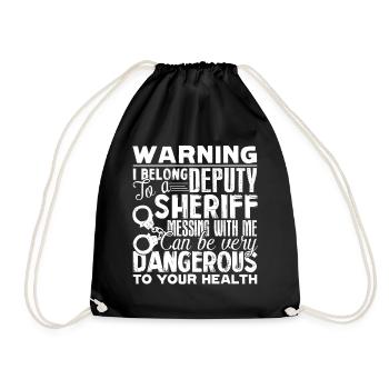 Deputy Sheriff Belong To A Deputy Sheriff - Drawstring Bag - black - Front