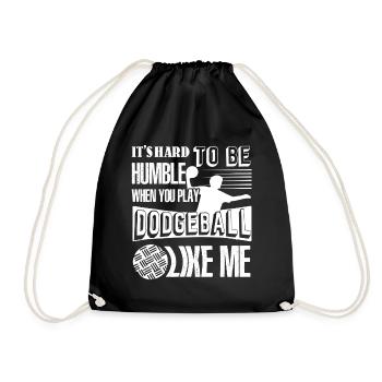 Dodgeball Play Dodgeball Like Me - Drawstring Bag - black - Front