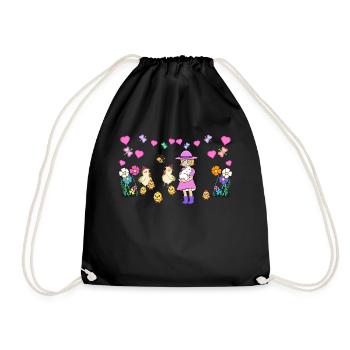 Children Child Easter Easter Toddlers Baby - Drawstring Bag - black - Front