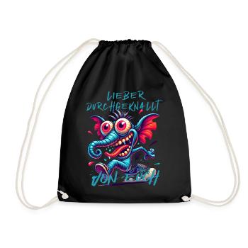 Mieux vaut être fou que l’un d’entre vous – éléphant - Sac de sport léger - noir - Devant