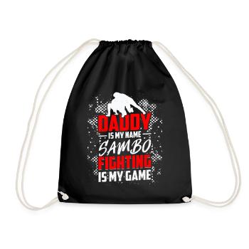 Papa est mon nom Sambo Le combat est mon jeu - Sambo - Sac de sport léger - noir - Devant
