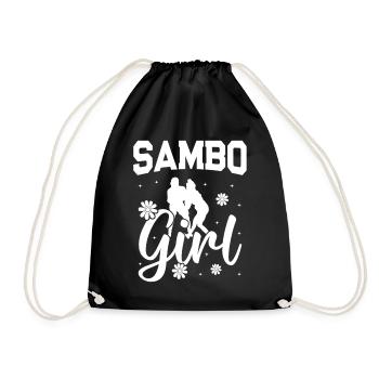 Sambo Fighter Sambo Martial Arts - Sambo Girl - Drawstring Bag - black - Front