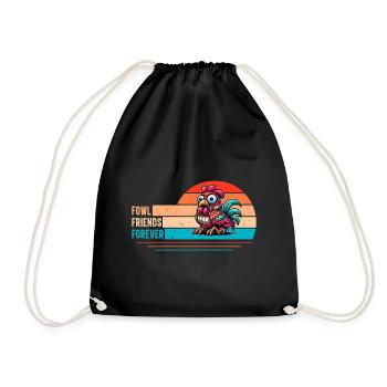 Poulets Poulets - Sac de sport léger - noir - Devant