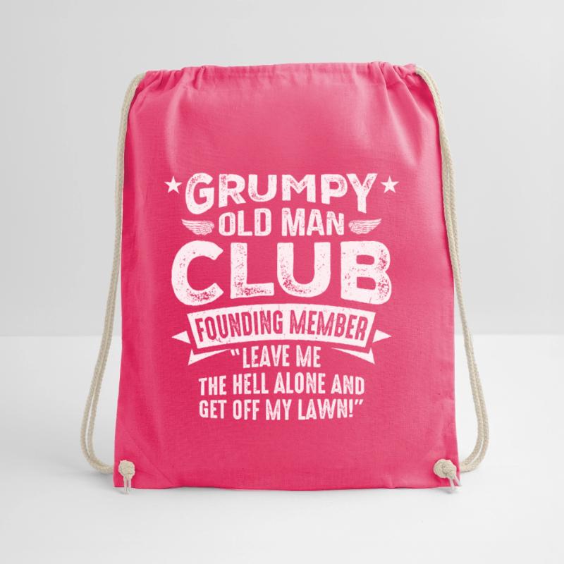 Grumpy Old Man Grumpy Drawstring Bag