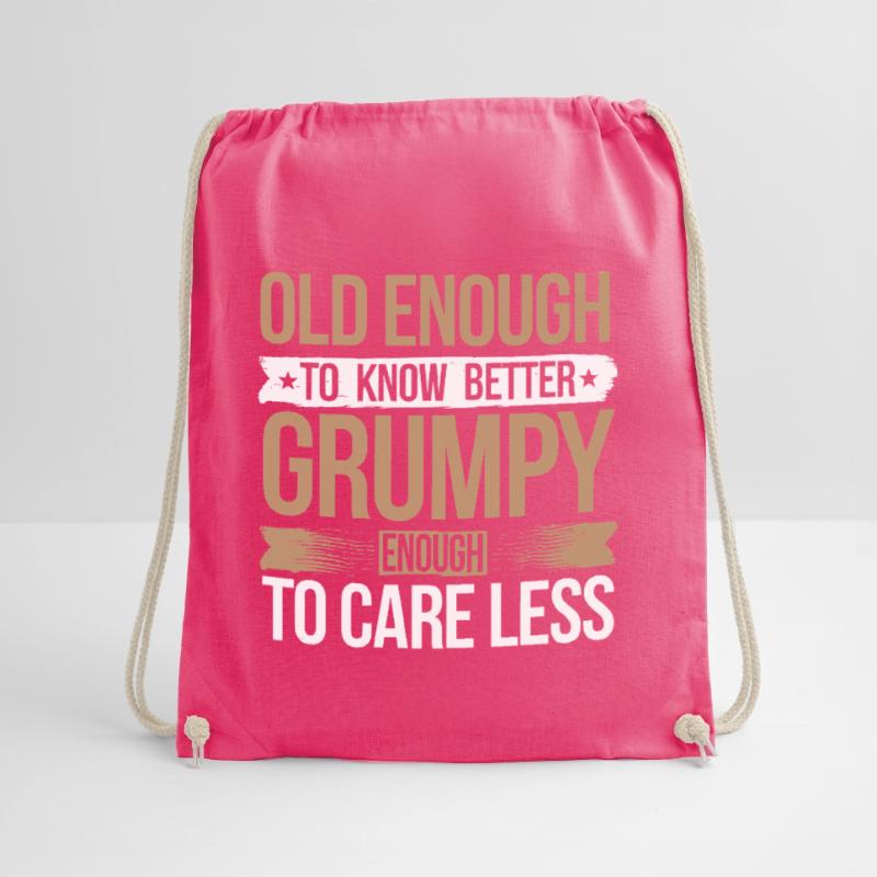 Grumpy Old Man Grumpy Drawstring Bag