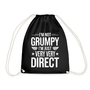 Grumpy Old Man Grumpy - Drawstring Bag - black - Front