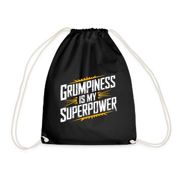 Grumpy Old Man Grumpy - Drawstring Bag - black - Front