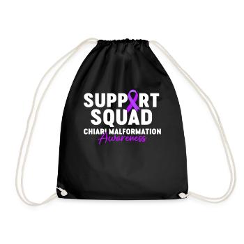 Support Squad Chiari Malformation Awareness - Drawstring Bag - black - Front