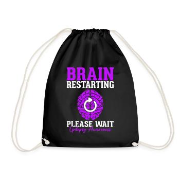 Redémarrage du cerveau Veuillez patienter Épilepsie épileptique - Sac de sport léger - noir - Devant