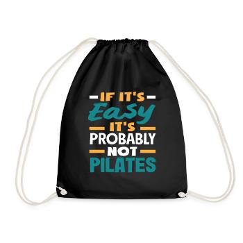 Pilates - si c’est facile, c’est - Sac de sport léger - noir - Devant