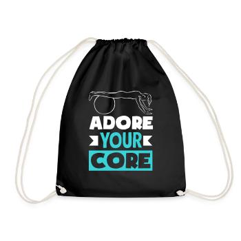 Pilates Adore Your Core Motivation - Drawstring Bag - black - Front