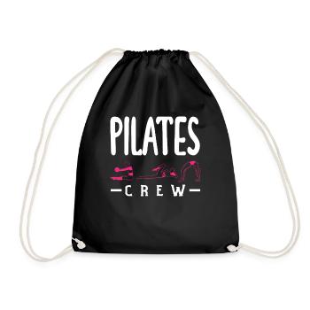 Pilates Crew Team Motivation Joy - Drawstring Bag - black - Front
