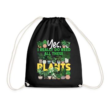 Amateur de plantes jardinage , je - Sac de sport léger - noir - Devant
