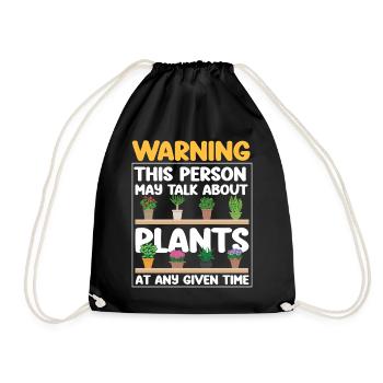 Plant Lover Gardening Warning This - Turnbeutel - Schwarz - Vorne