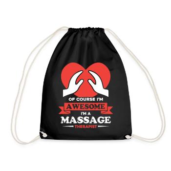 Massage Therapist Awesome Massage Therapist - Drawstring Bag - black - Front