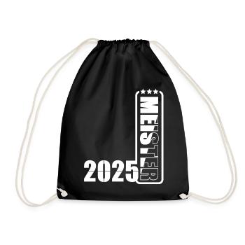 Meister 2025 - Turnbeutel - Schwarz - Vorne