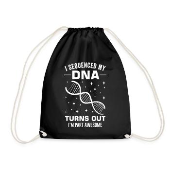 Crispr Microbiology Genetics DNA Test - Drawstring Bag - black - Front