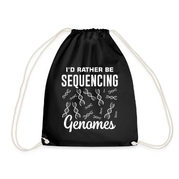Crispr Microbiology Genetics DNA Test - Drawstring Bag - black - Front