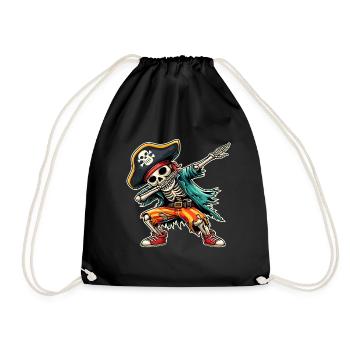 Carnaval Pirate Squelette Dabbing Chapeau Pirate Alaaf - Sac de sport léger - noir - Devant