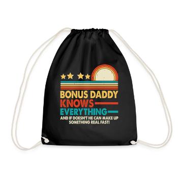Bonus Papa - Turnbeutel - Schwarz - Vorne