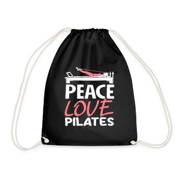 Pilates Peace Love Pilates Style - Drawstring Bag - black - Front