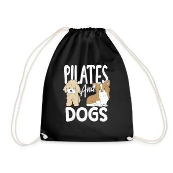Pilates et chiens pour les amoureux des animaux - Sac de sport léger - noir - Devant