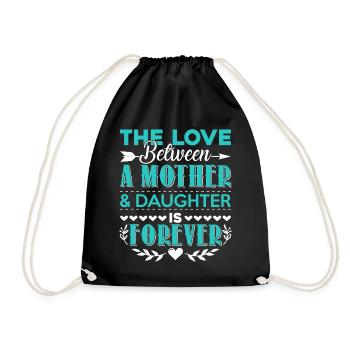 Mother's Day Mother And Daughter Love - Drawstring Bag - black - Front
