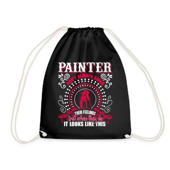 Painter Awesome Painter - Drawstring Bag - black - Front