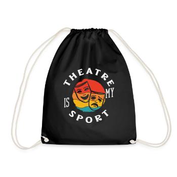 Musical Lover Theatre Is My Sport - Drawstring Bag - black - Front