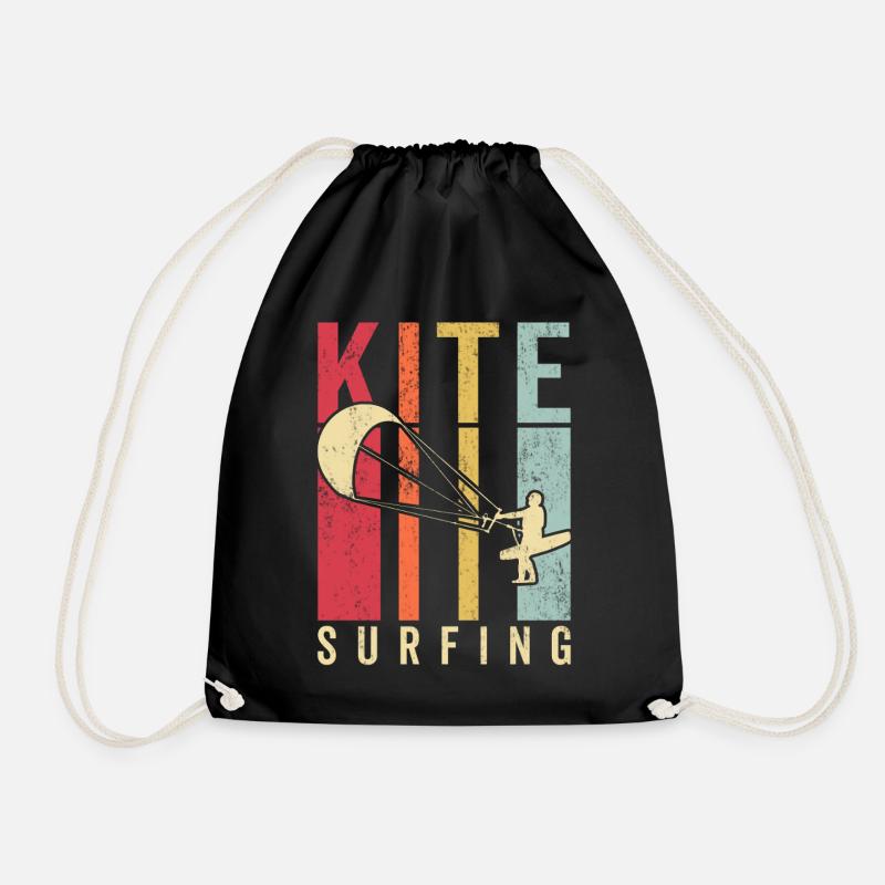 Kitesurfer Kiteboard Kitesurfen Kitesurf - Turnbeutel - Schwarz