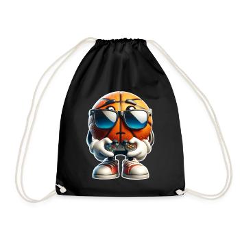 Basketball Gaming Gamer - Drawstring Bag - black - Front