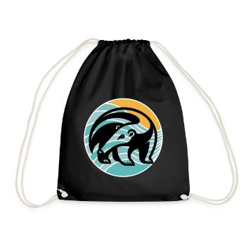 Anteater - Drawstring Bag - black - Front