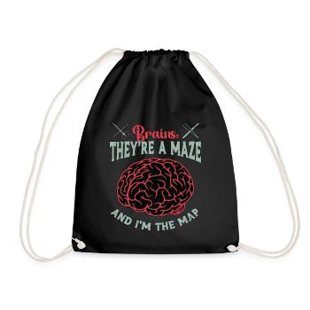 Neurosurgeon Brains They're A Maze And Neurologist - Drawstring Bag - black - Front
