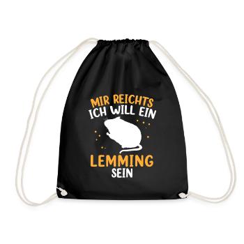 Wants a lemming to be a vole Lemming - Drawstring Bag - black - Front