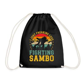 Sambo Martial Arts - I just freaking love fighting - Turnbeutel - Schwarz - Vorne