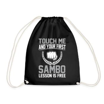 Funny Sambo - Touch me et ta première leçon de Sambo - Sac de sport léger - noir - Devant