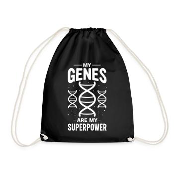 Crispr Microbiology Genetics DNA Test - Drawstring Bag - black - Front