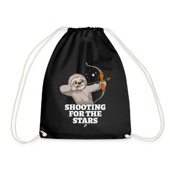 Zodiaque Sagittaire Paresseux Chasse Les Étoiles - Sac de sport léger - noir - Devant