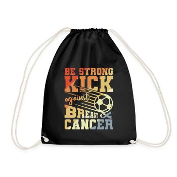 Football contre le cancer du sein - Sac de sport léger - noir - Devant