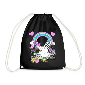 Oeufs de Pâques Poule Poules Enfants Enfant de Pâques - Sac de sport léger - noir - Devant